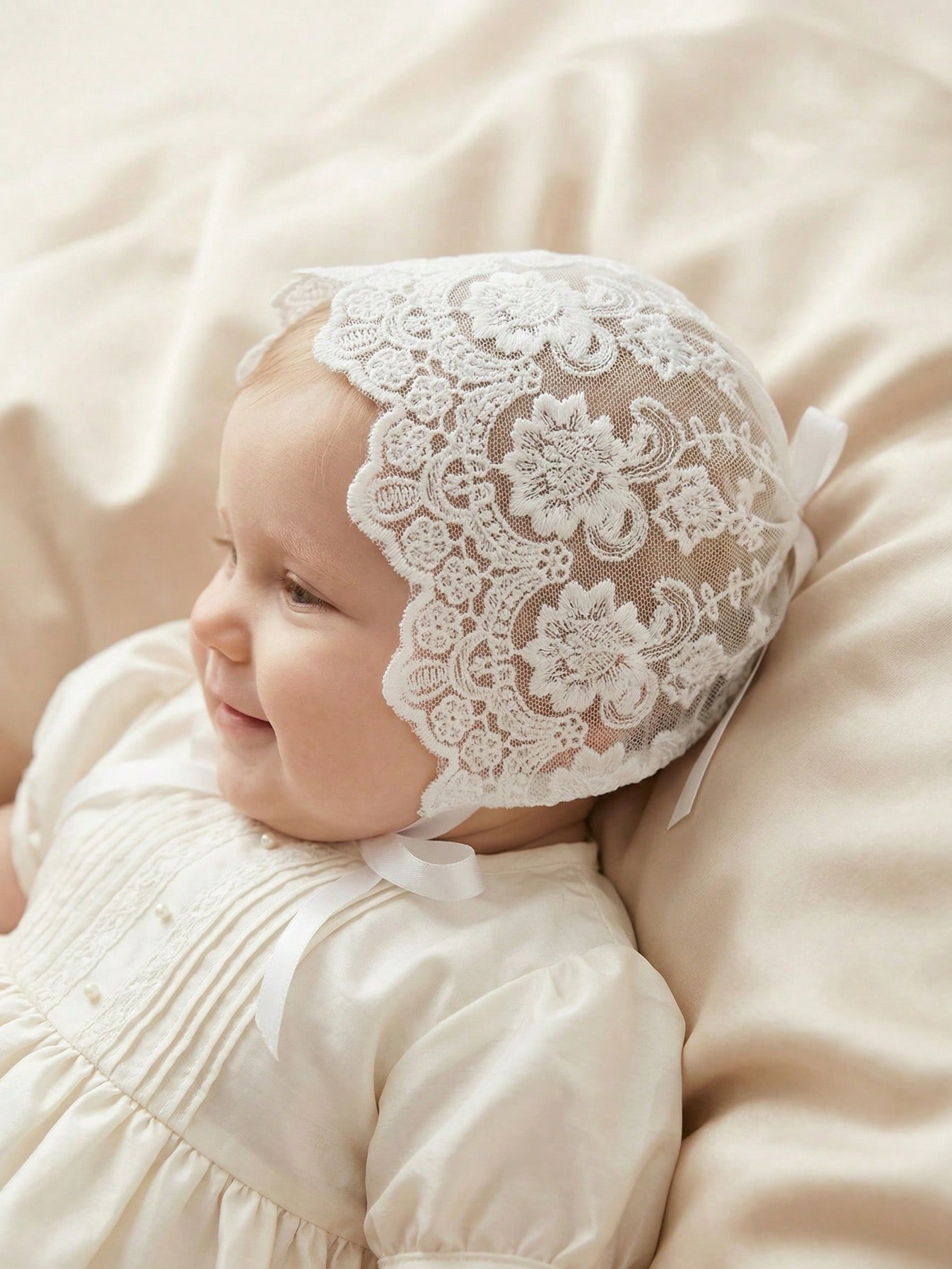 Embroidery Embellishments - Baby Lace Brim Headband Hat Heavy