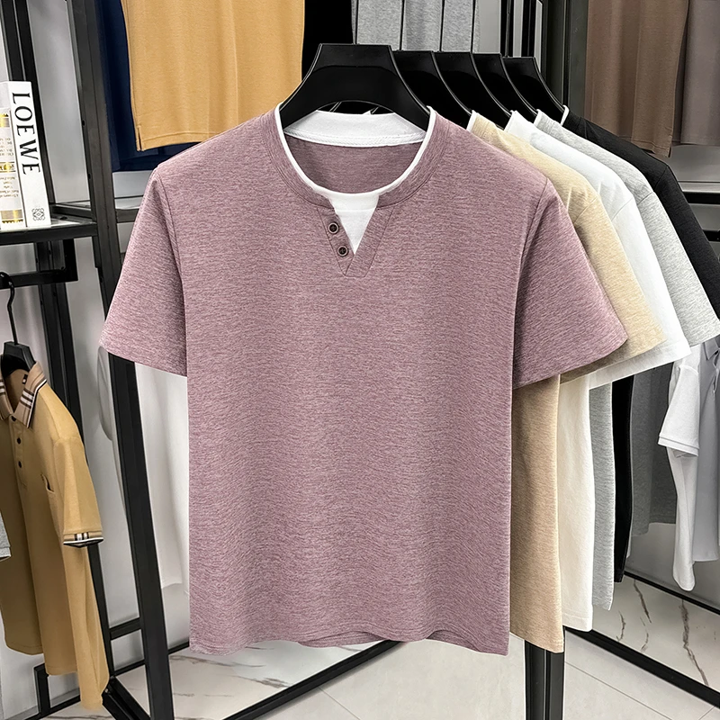 Embellish Knit - Men's Minimalist Henley Neck T Shirt
