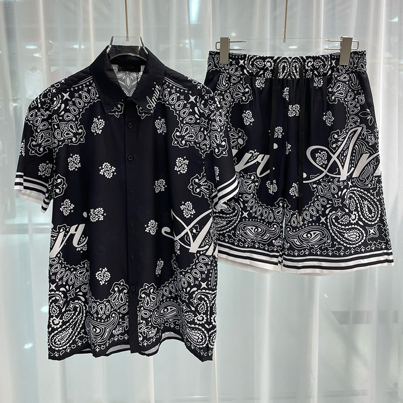 Embellish Knit - Hawaiian mens royal luxury shorts set,2-piece