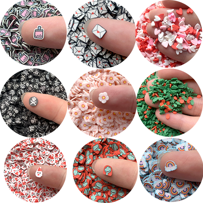 Christmas Craft Embellishment - 20g/bag Christmas Halloween Polymer Clay Embellishments