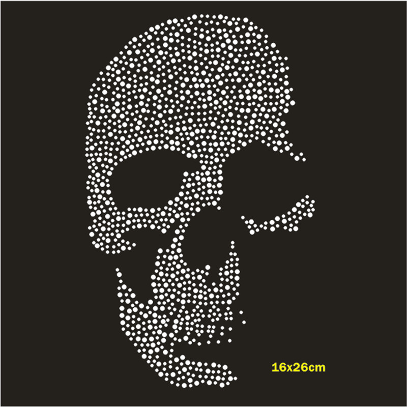 Skull Hotfix Strass Motif Cust - Hotfix Rhinestone Sheet incelemesi ve fiyatı