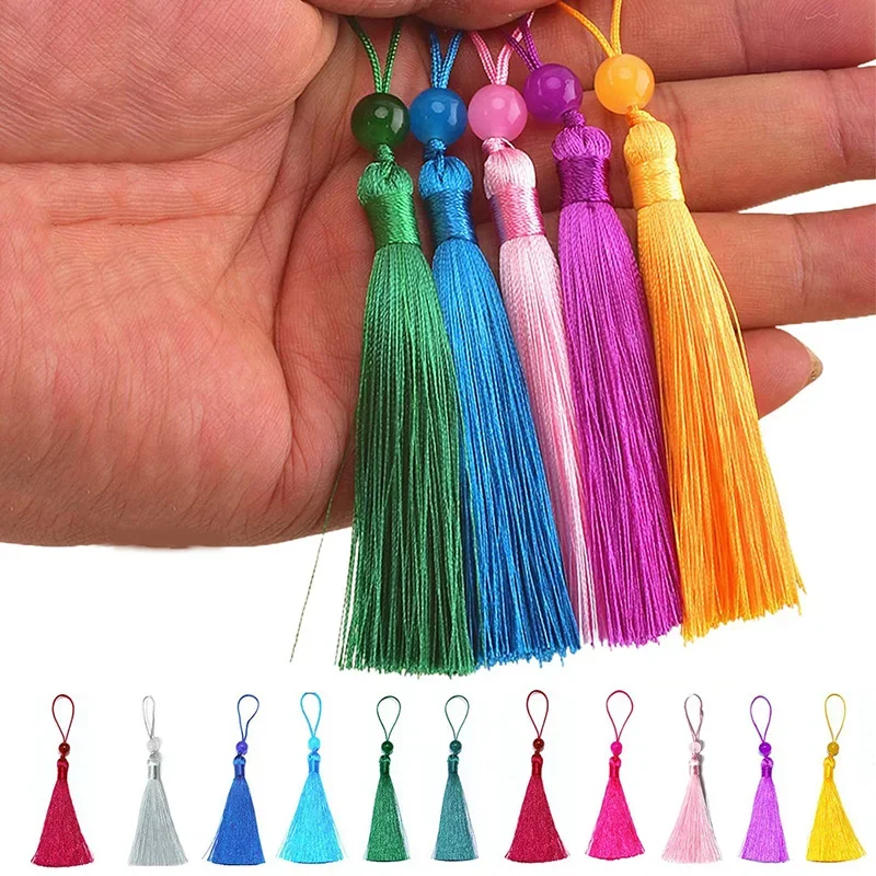 10/5Pcs Polyester Silk Tassel  - Beaded Trim Fringe incelemesi ve fiyatı