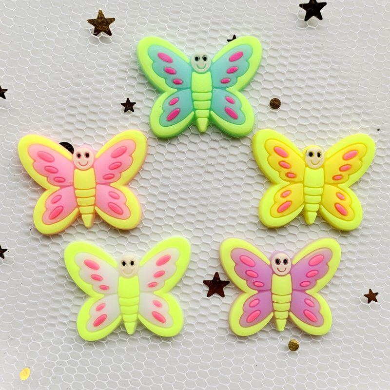 10pcs Cute Large butterfly PVC - Embellishment Glue Craft incelemesi ve fiyatı