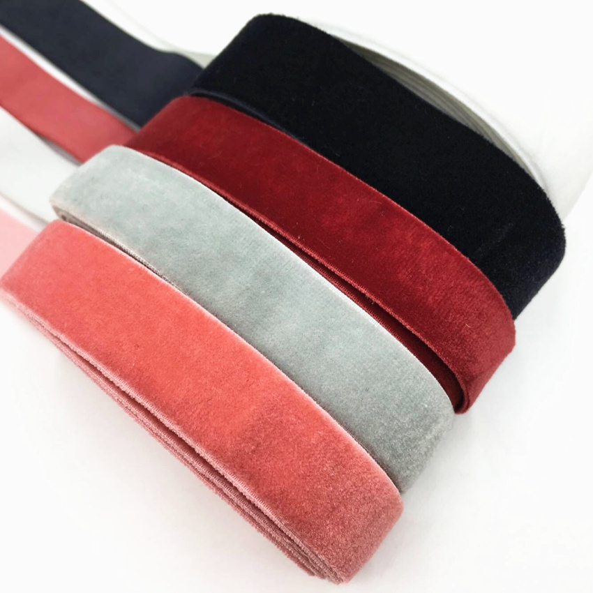 15mm 5Yards Velvet Elastic Ban - Velvet Ribbon Roll incelemesi ve fiyatı