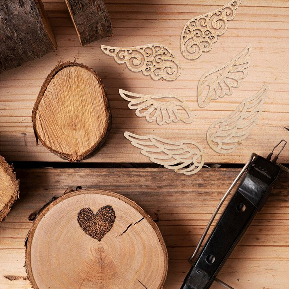 80Pcs Vintage Wooden Angel Win - Christmas Craft Embellishment incelemesi ve fiyatı