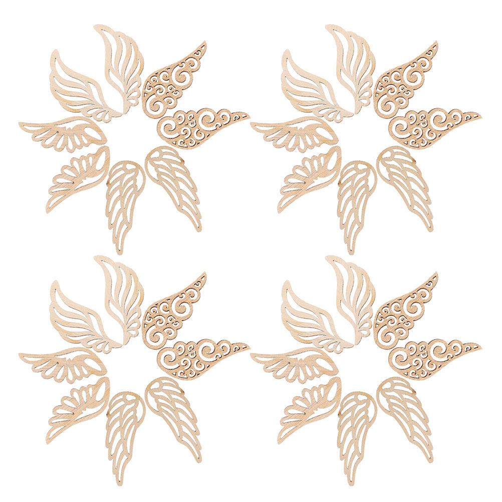 80Pcs Vintage Wooden Angel Win - Christmas Craft Embellishment incelemesi ve fiyatı