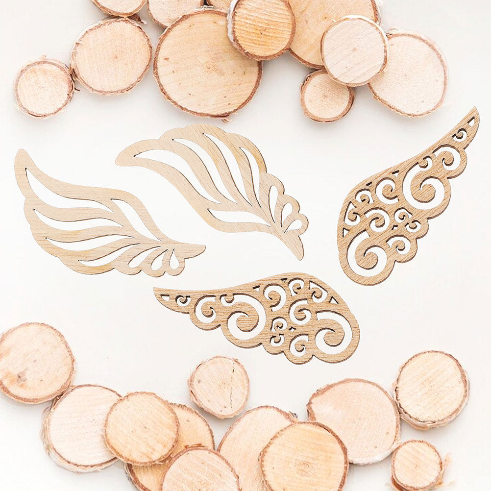 80Pcs Vintage Wooden Angel Win - Christmas Craft Embellishment incelemesi ve fiyatı