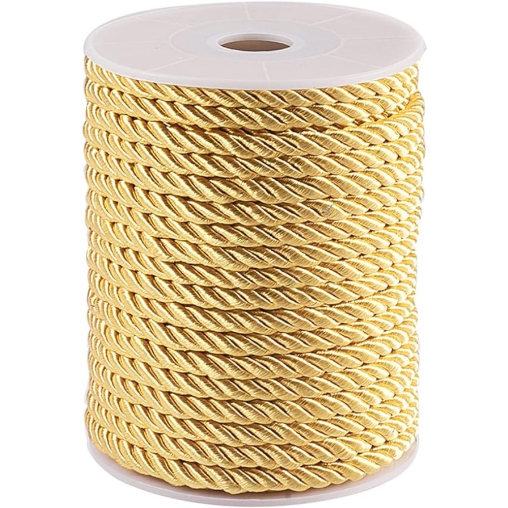 5mm 18 Yards Twisted Gold Rope - Cord Trim Twisted incelemesi ve fiyatı