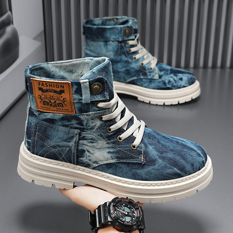 Spring High Top Mens Shoes 202 - Guipure Lace Panel incelemesi ve fiyatı