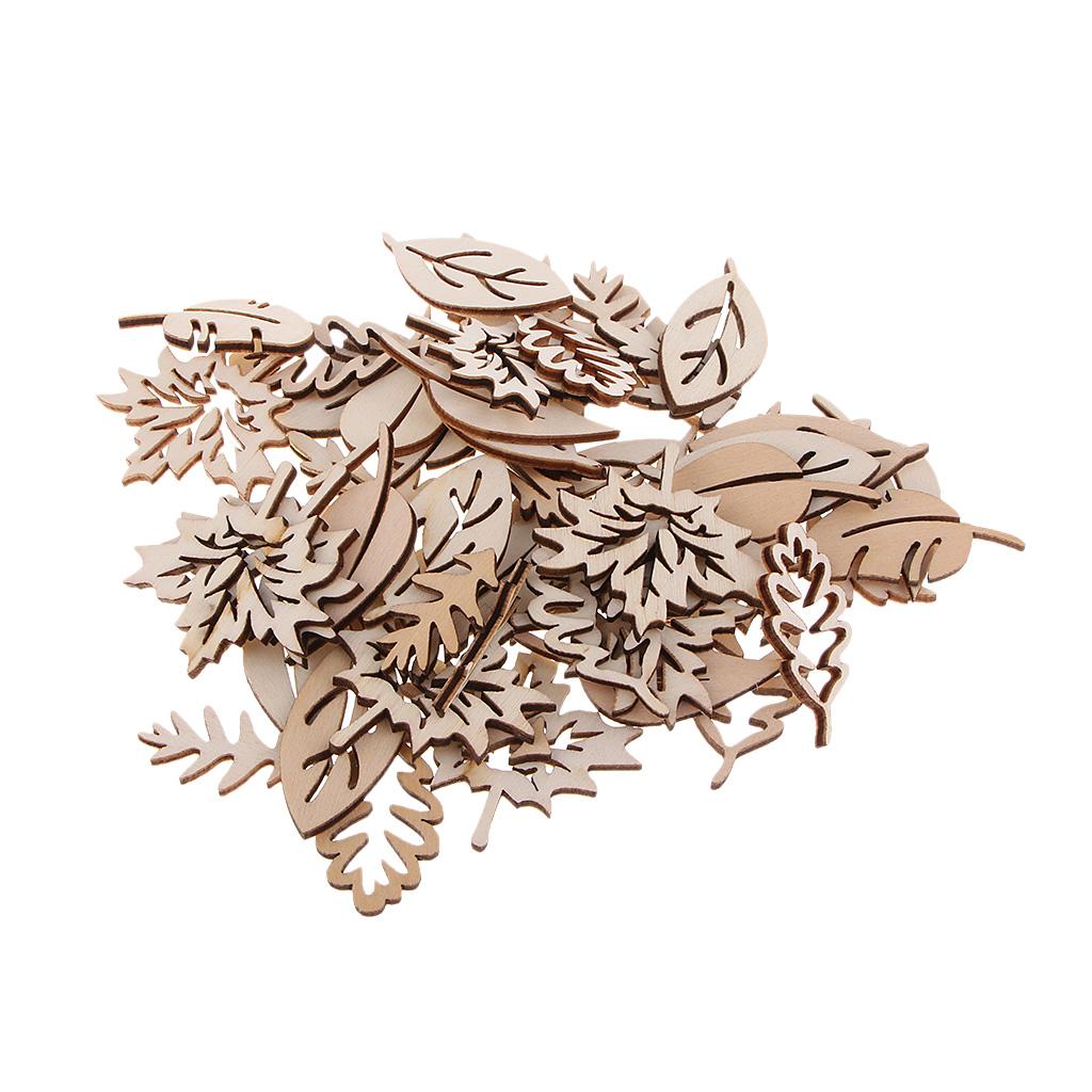 50 Pieces Wooden Leaves Embell - Christmas Craft Embellishment incelemesi ve fiyatı