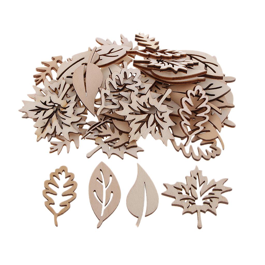 50 Pieces Wooden Leaves Embell - Christmas Craft Embellishment incelemesi ve fiyatı