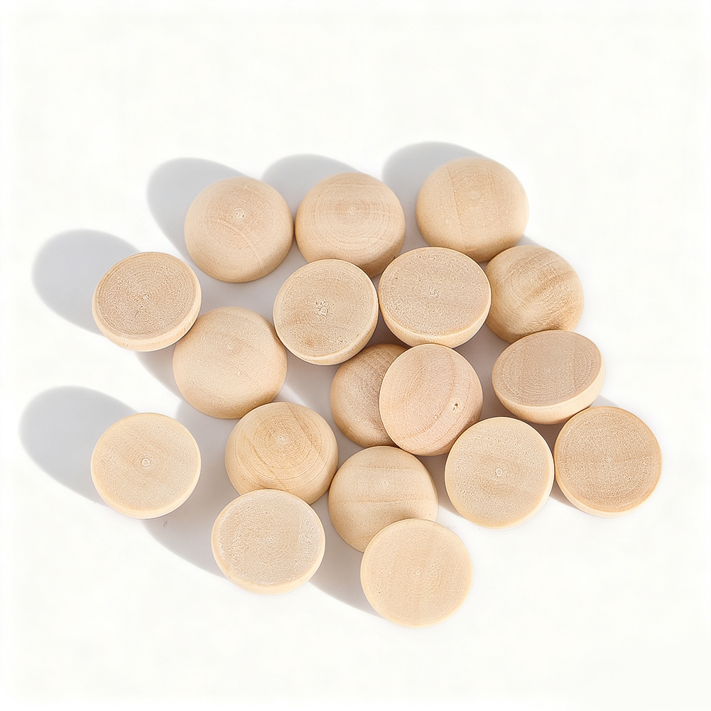 D2 50Pcs 15mm Half Wood Balls  - Craft Embellishments incelemesi ve fiyatı