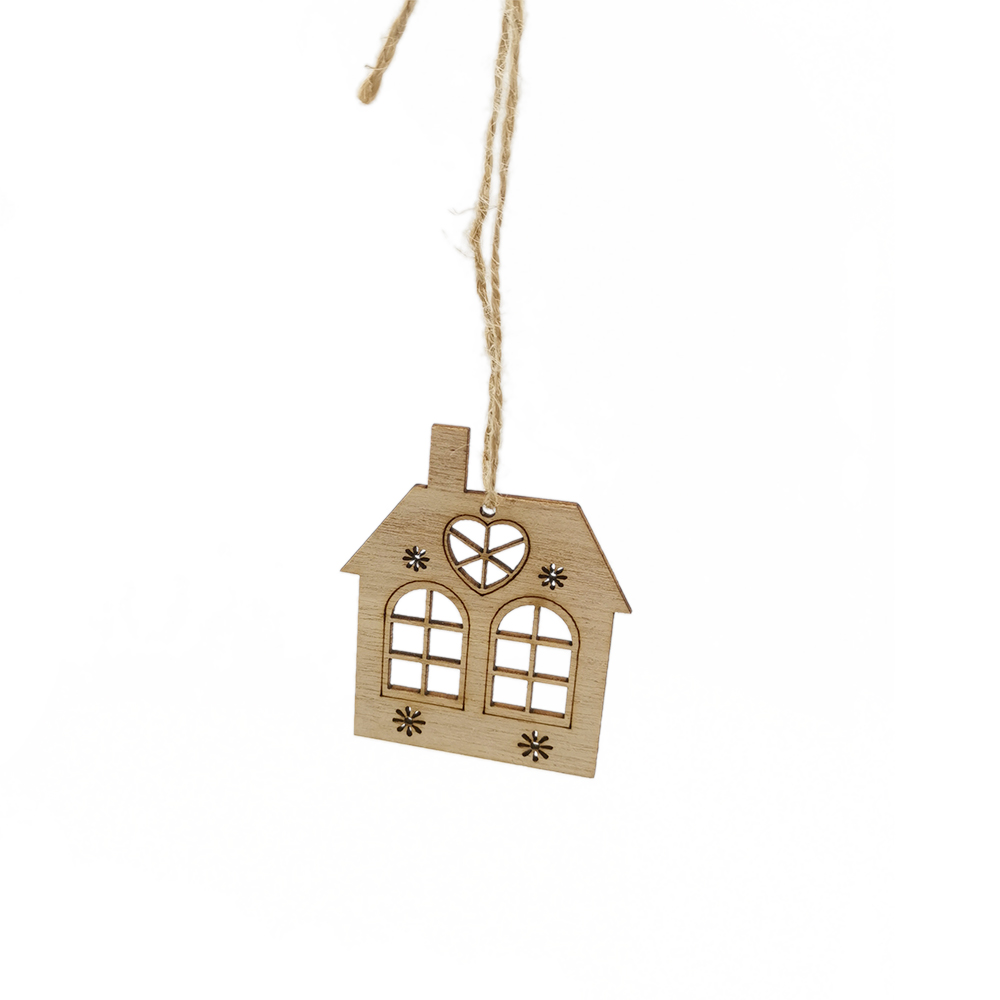 10pcs Wooden Hollow House Cuto - Christmas Craft Embellishment incelemesi ve fiyatı