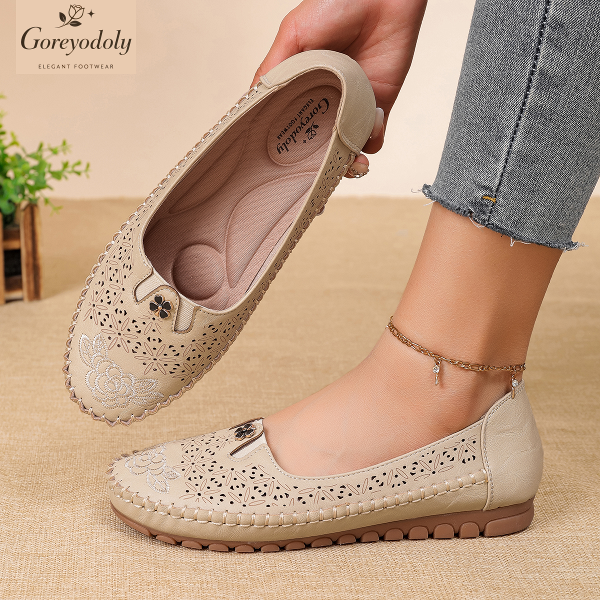 Goreyodoly women loafers flora - Embroidery Embellishments incelemesi ve fiyatı