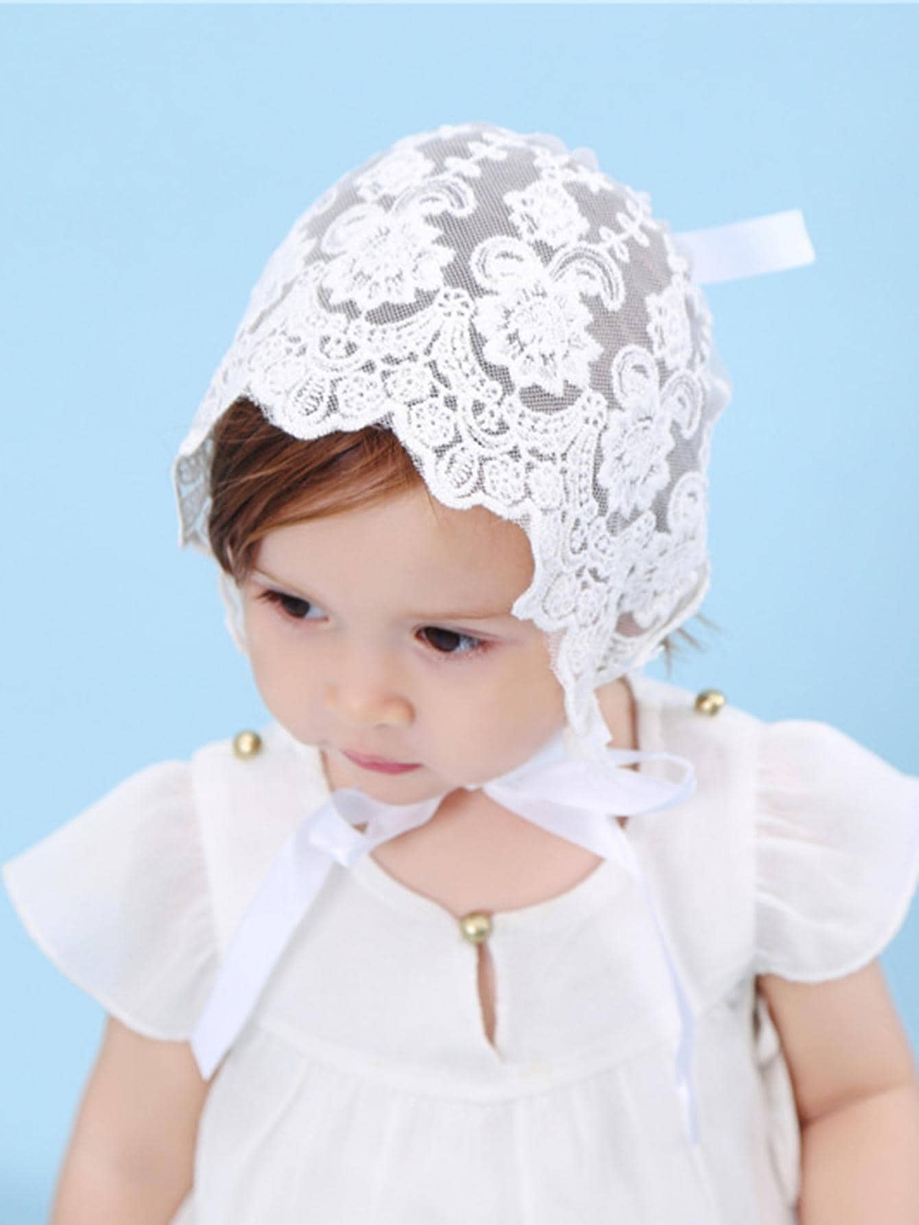 Baby Lace Brim Headband Hat He - Embroidery Embellishments incelemesi ve fiyatı