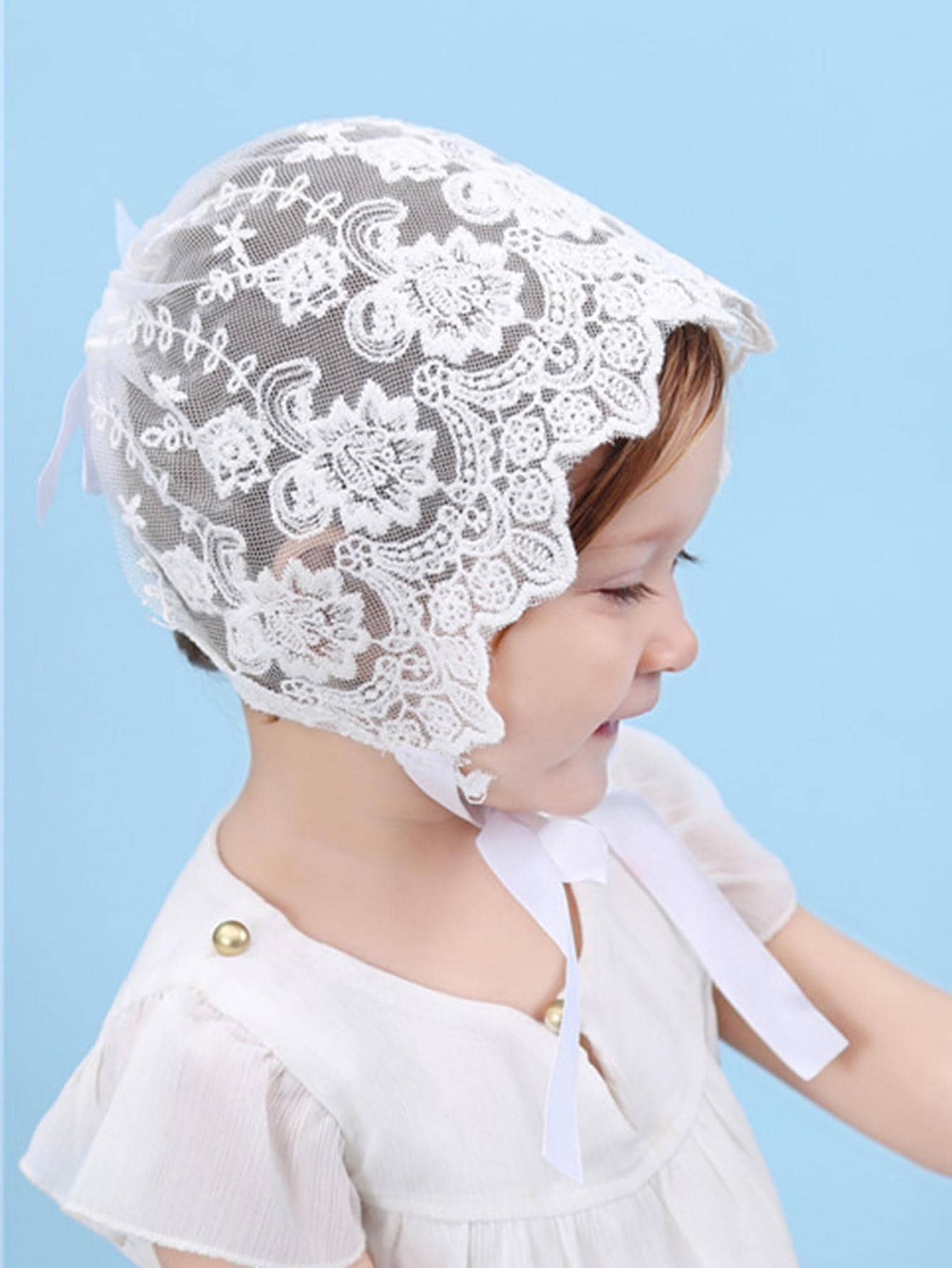 Baby Lace Brim Headband Hat He - Embroidery Embellishments incelemesi ve fiyatı