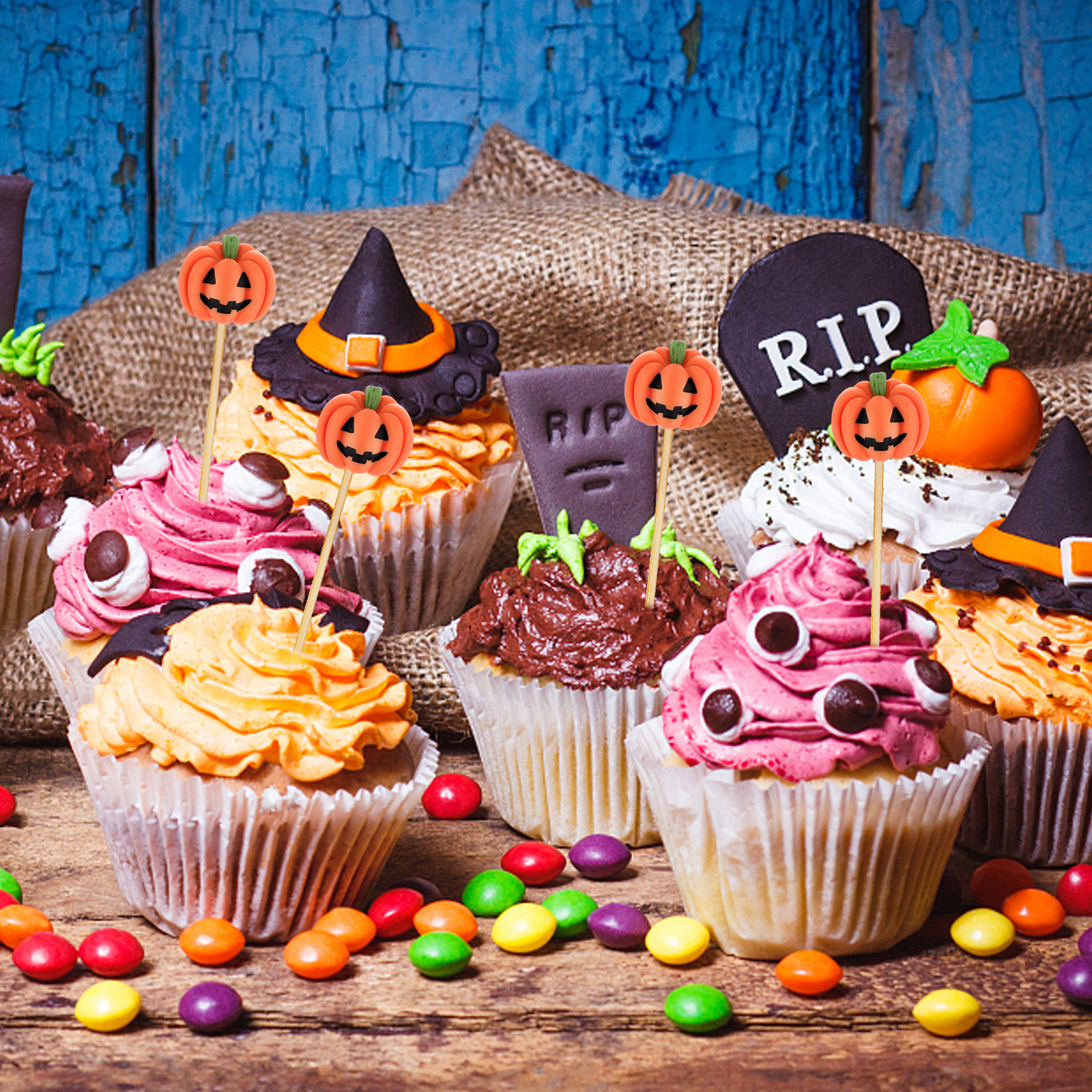 20Pcs Halloween Resin Pumpkin  - Craft Embellishments incelemesi ve fiyatı
