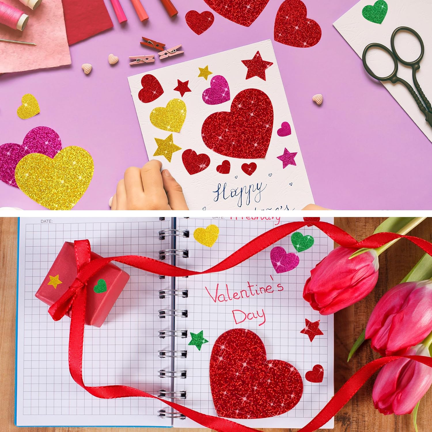 625Pcs Glitter Heart Foam Stic - Glitter Vinyl Roll incelemesi ve fiyatı