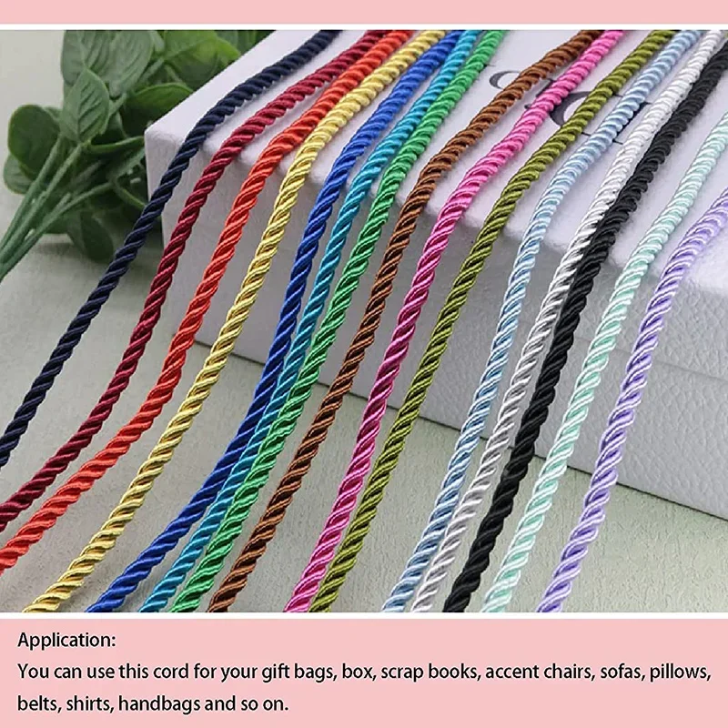 5/10M Silk Rope 3-Ply Braided  - Cord Trim Twisted incelemesi ve fiyatı