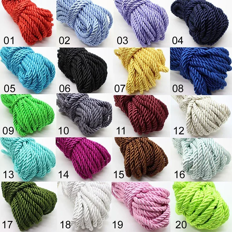 5/10M Silk Rope 3-Ply Braided  - Cord Trim Twisted incelemesi ve fiyatı