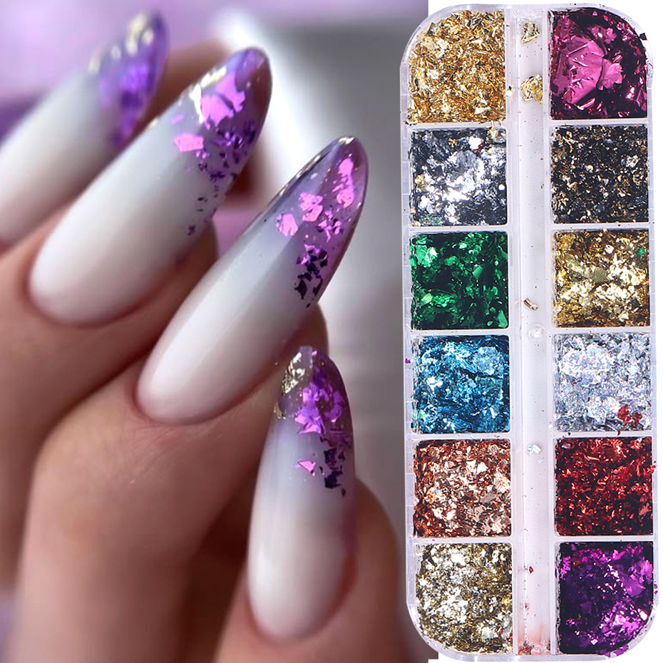 12 Grids Golden Foils Nails Gl - Glitter Vinyl Roll incelemesi ve fiyatı