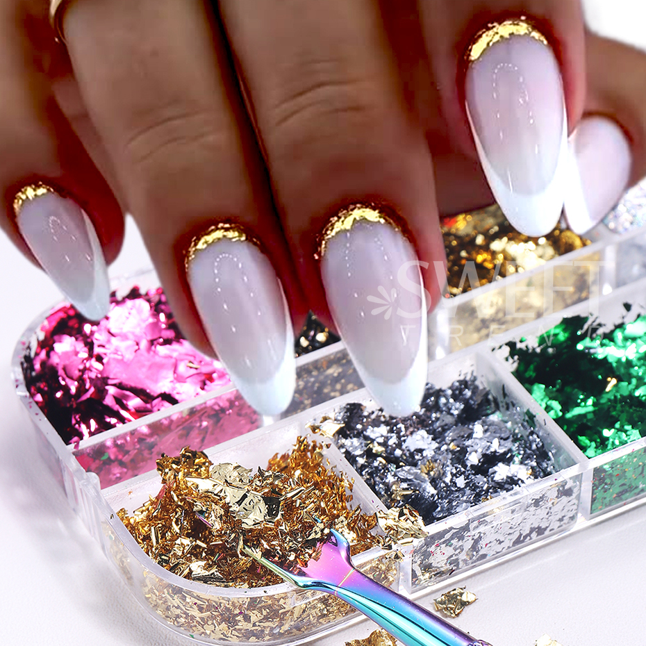 12 Grids Golden Foils Nails Gl - Glitter Vinyl Roll incelemesi ve fiyatı