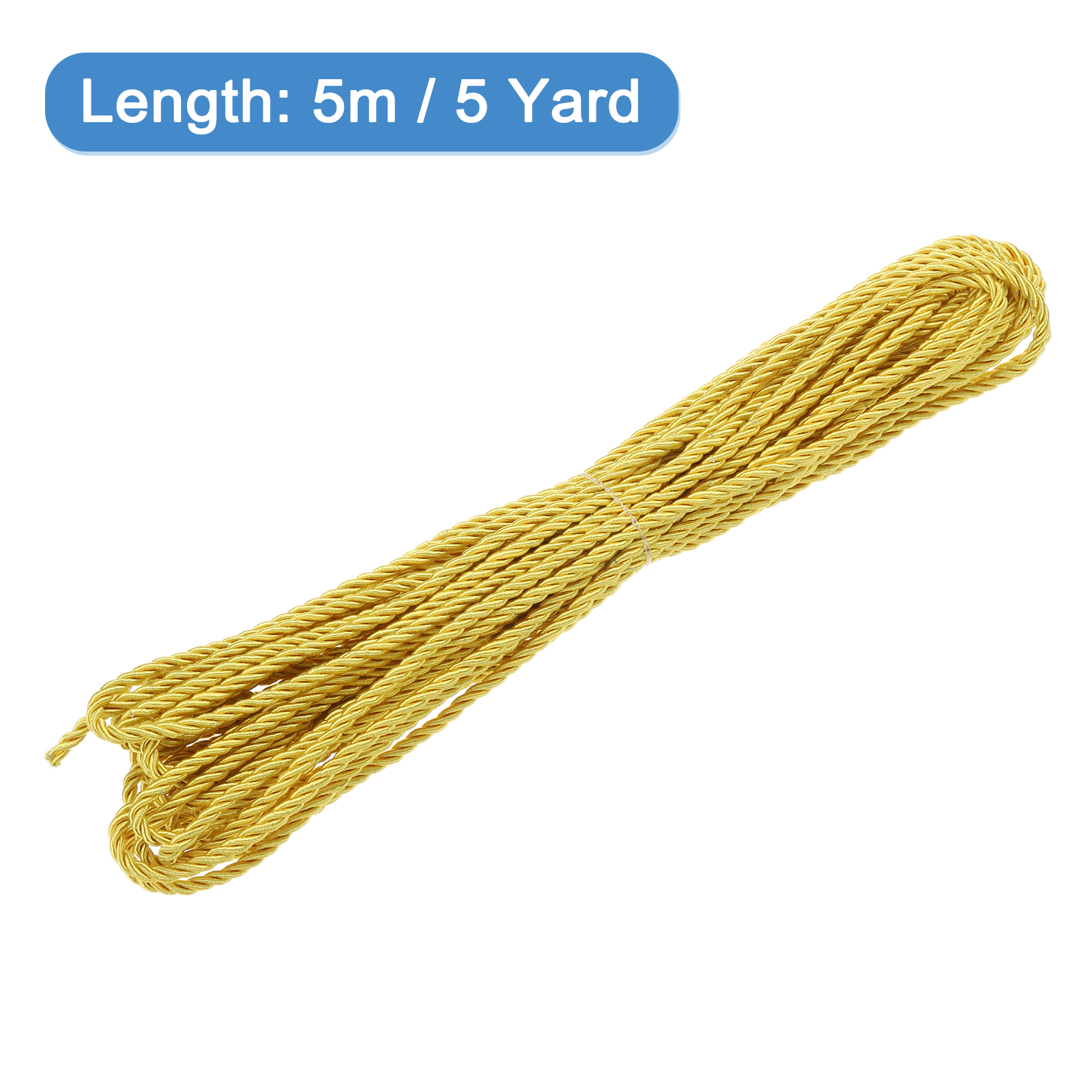 Uxcell 5 Yard 3mm Twisted Cord - Cord Trim Twisted incelemesi ve fiyatı