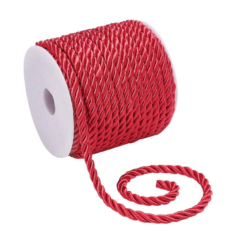 19.6 Yard Red Silk Rope 3-Ply  - Cord Trim Twisted incelemesi ve fiyatı