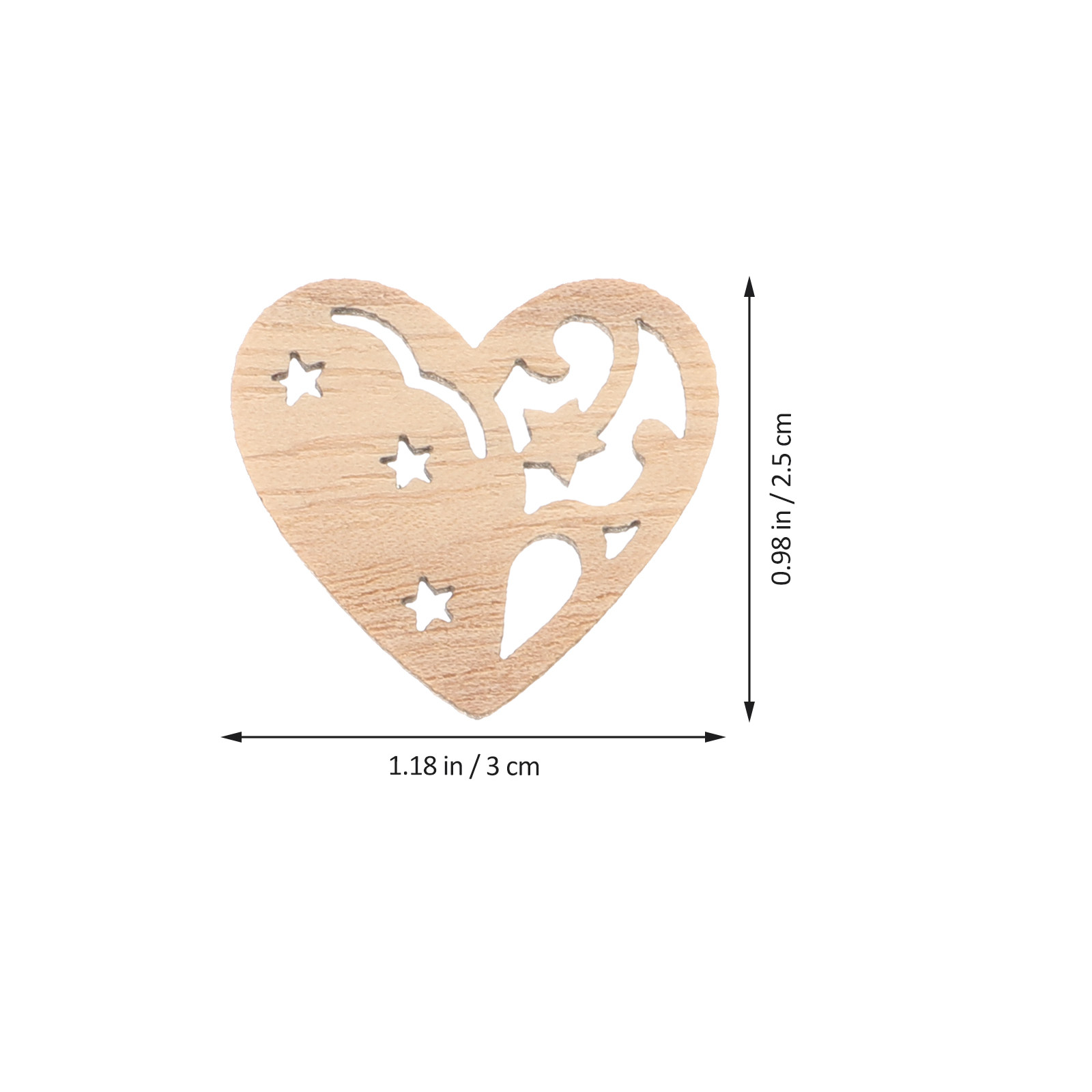 50Pcs Premium Wooden Shapes Cu - Christmas Craft Embellishment incelemesi ve fiyatı