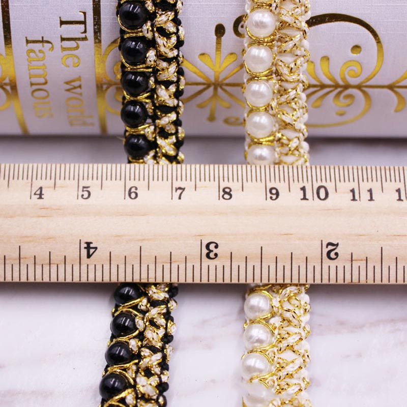 10yards DIY accessories Pearl  - Beaded Trim Fringe incelemesi ve fiyatı