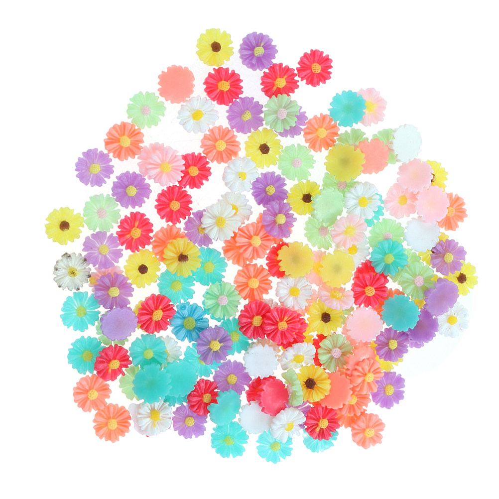 50Pcs 9Mm Small Daisy Resin Fl - Craft Embellishments incelemesi ve fiyatı