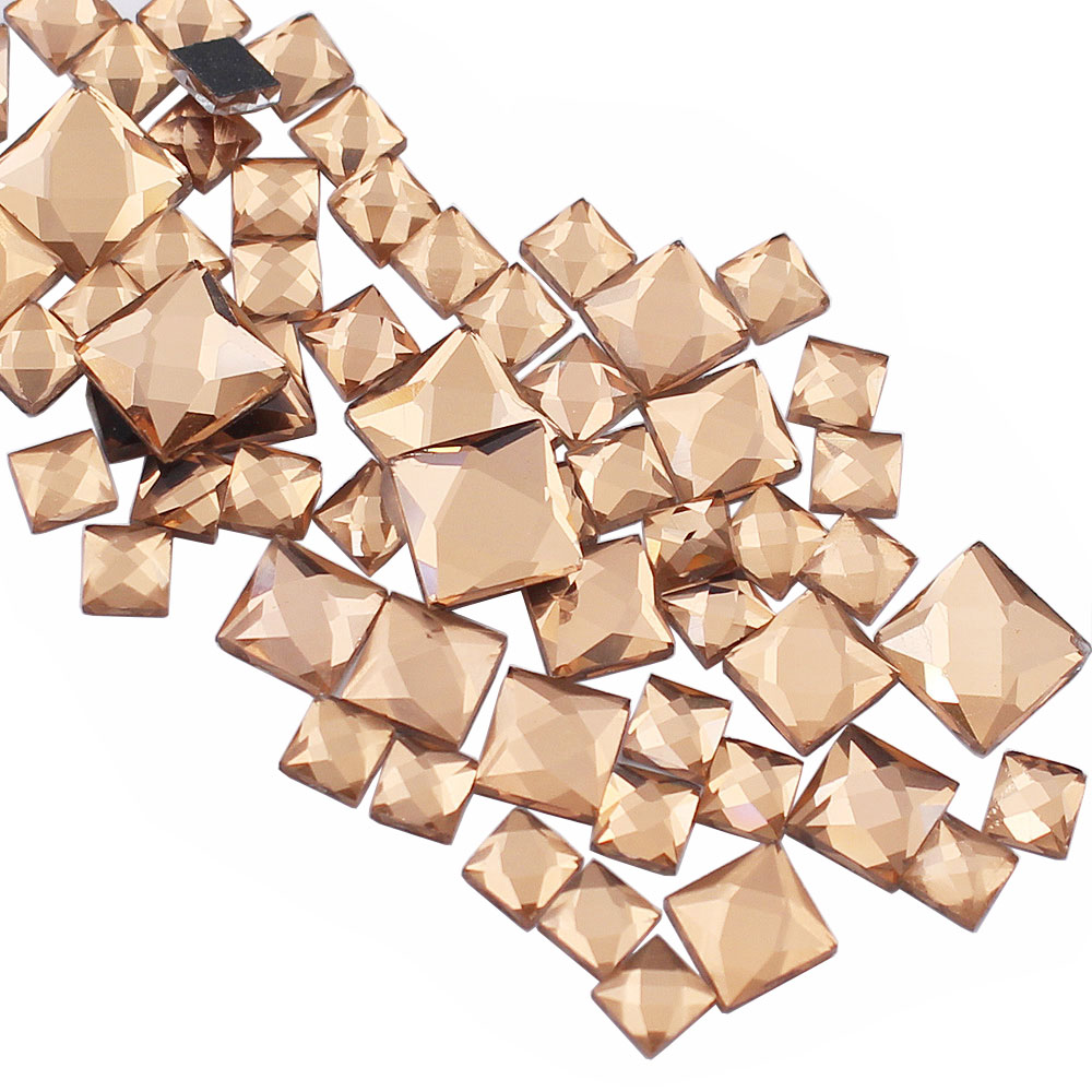 5mm 8mm 10mm Rhinestones Squar - Hotfix Rhinestone Sheet incelemesi ve fiyatı