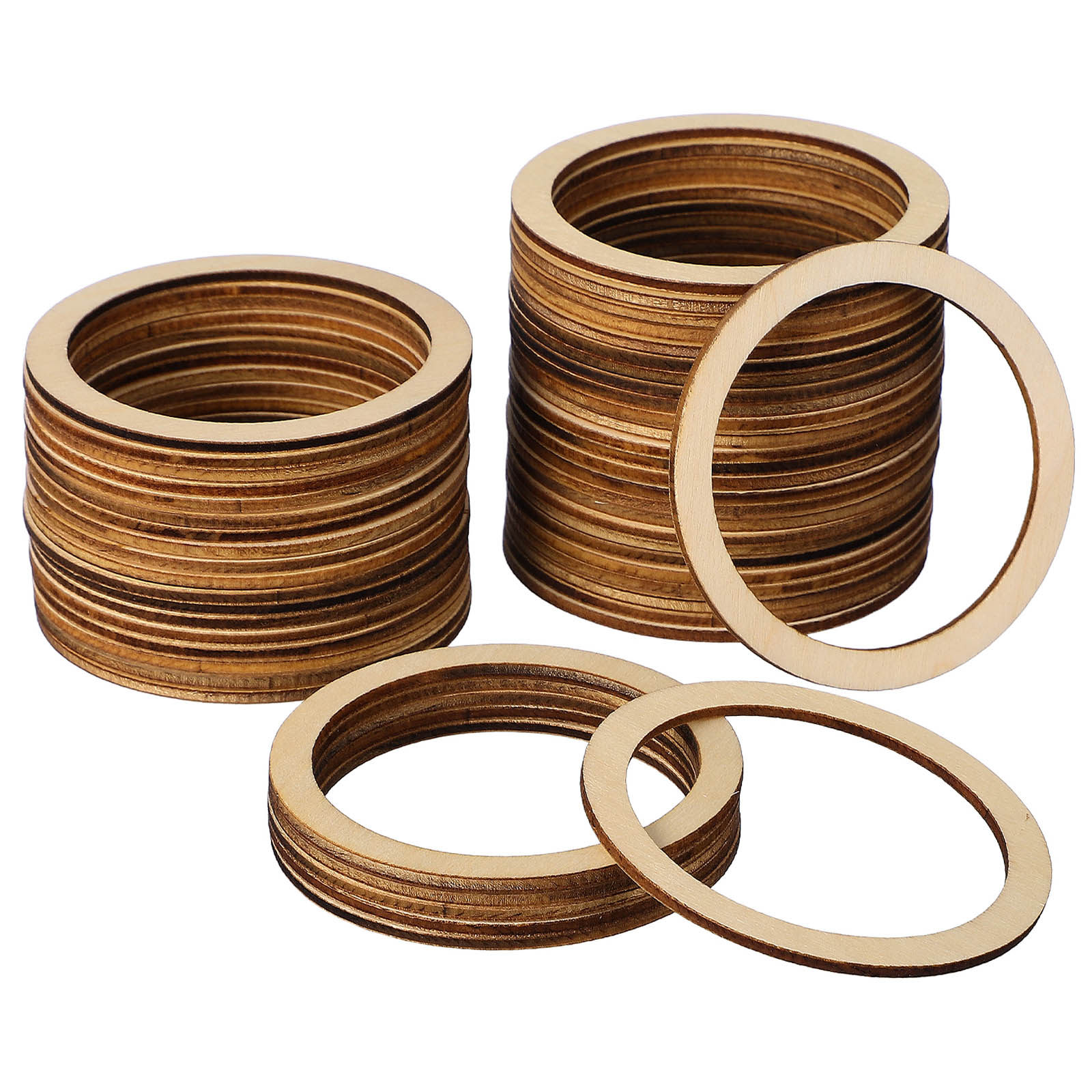 50Pcs Round Wooden Circle Embe - Christmas Craft Embellishment incelemesi ve fiyatı