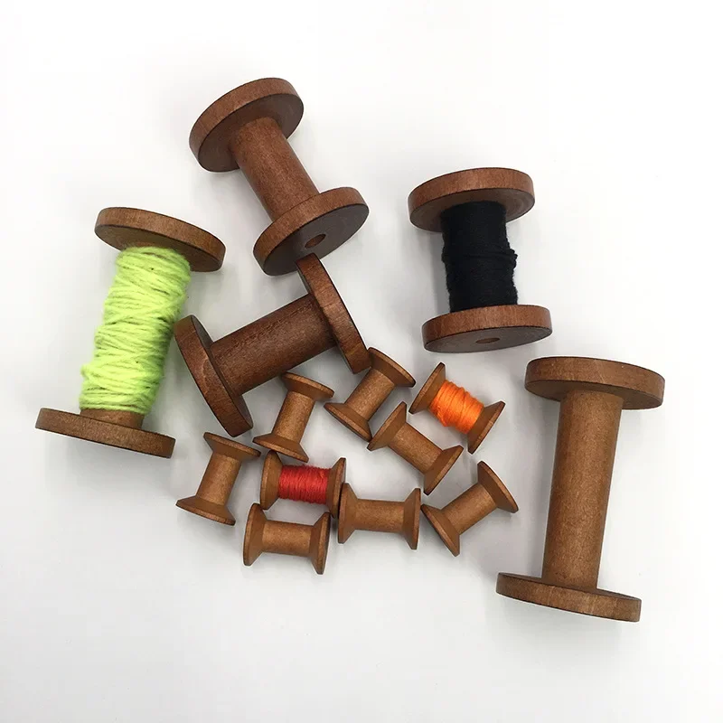 1Pc Brown Big Wood Empty Spool - Organza Ribbon Spool incelemesi ve fiyatı