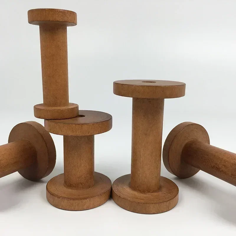 1Pc Brown Big Wood Empty Spool - Organza Ribbon Spool incelemesi ve fiyatı
