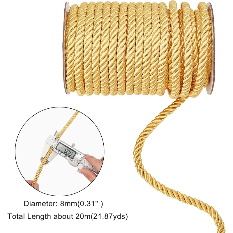 1Roll 8mm 20 Yards Twisted Cor - Cord Trim Twisted incelemesi ve fiyatı