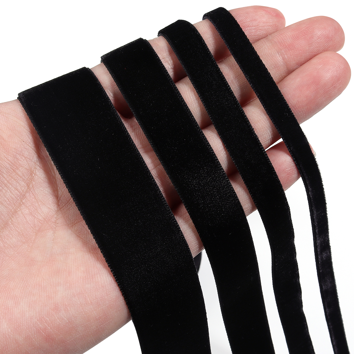 5-10Yards Black Velvet Ribbon  - Velvet Ribbon Roll incelemesi ve fiyatı