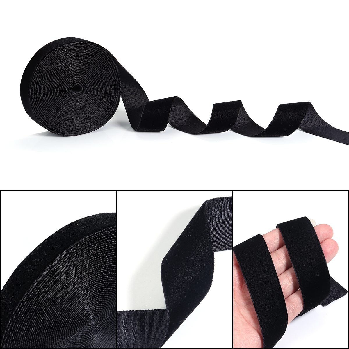 5-10Yards Black Velvet Ribbon  - Velvet Ribbon Roll incelemesi ve fiyatı