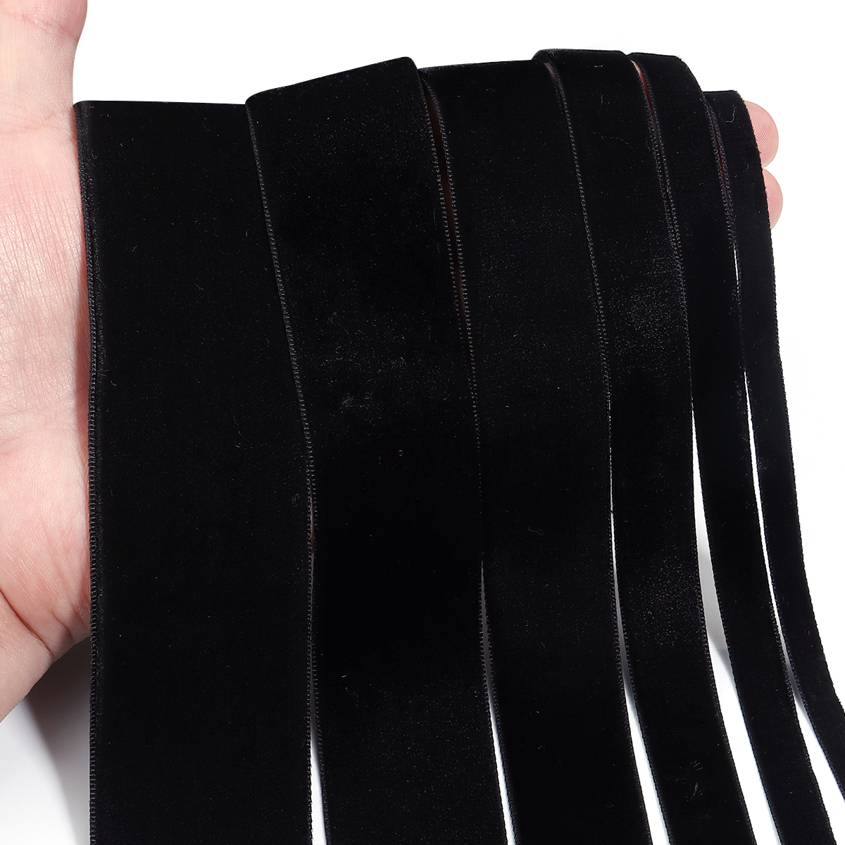 5-10Yards Black Velvet Ribbon  - Velvet Ribbon Roll incelemesi ve fiyatı
