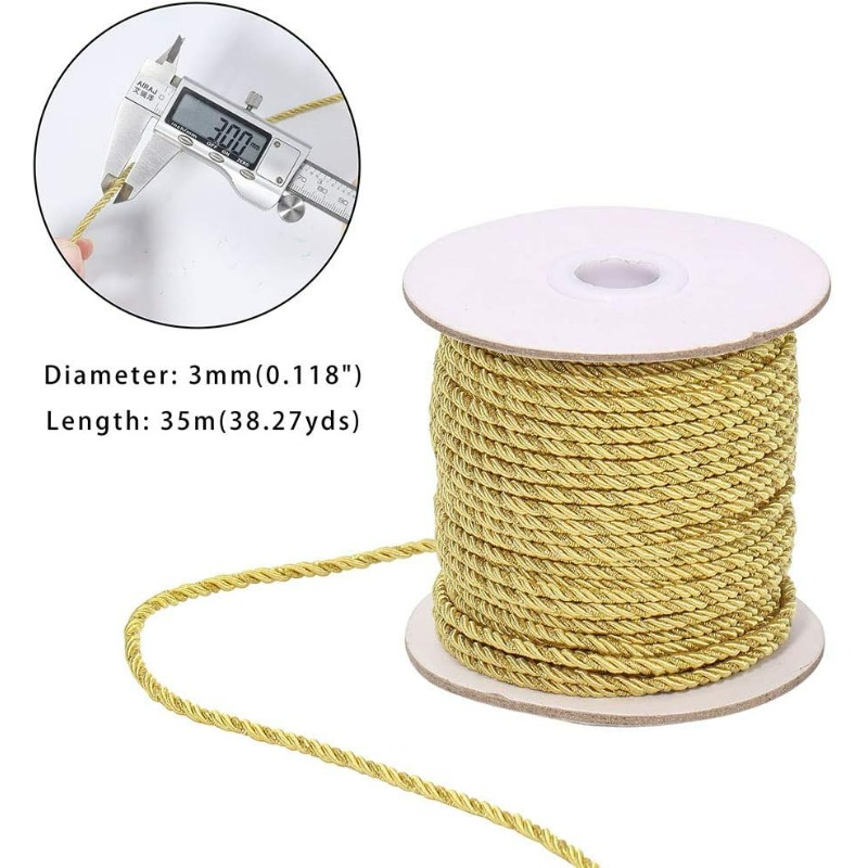 3mm / 35 Yards Metallic Twiste - Cord Trim Twisted incelemesi ve fiyatı