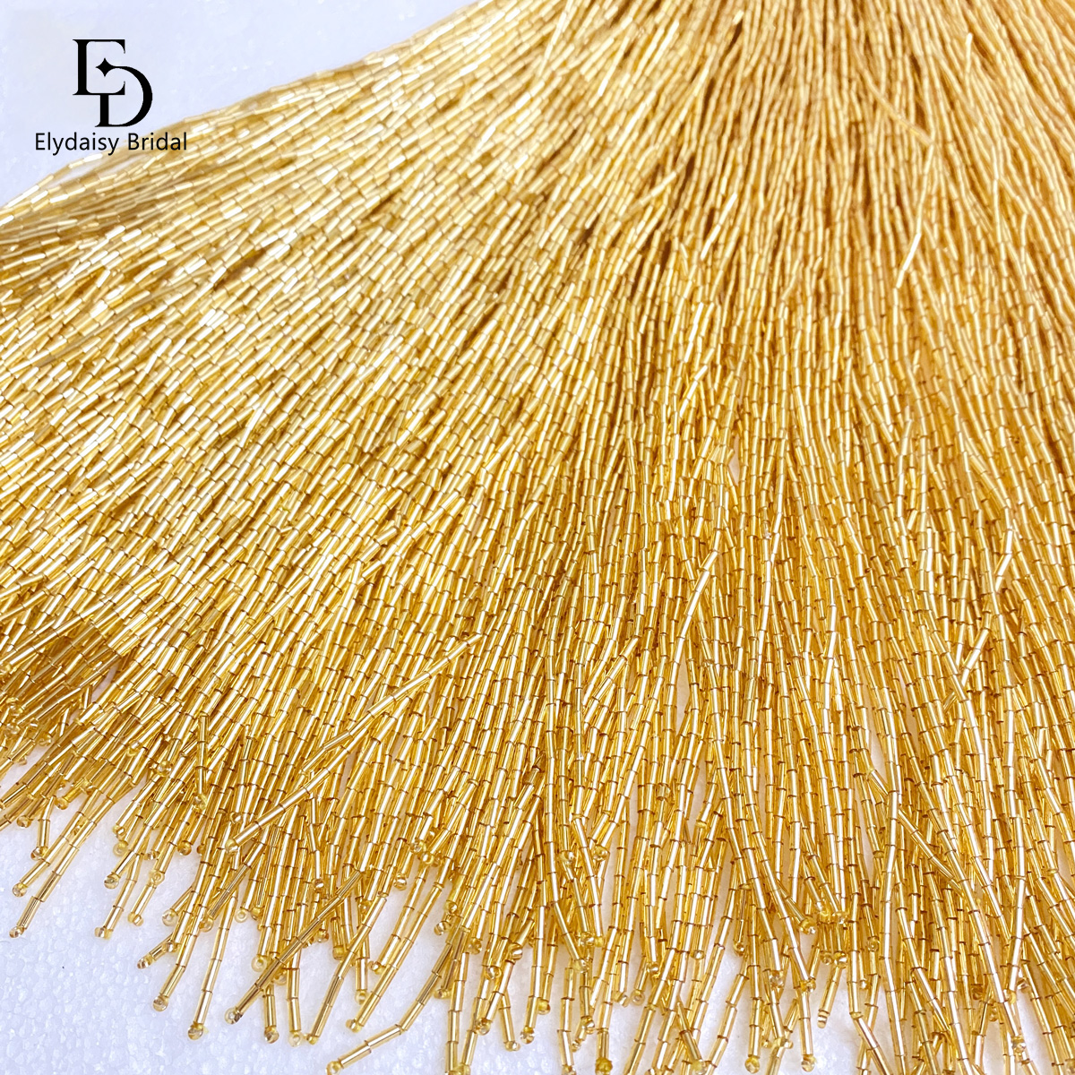 ELYDAISY 1Meter Length Champag - Beaded Trim Fringe incelemesi ve fiyatı