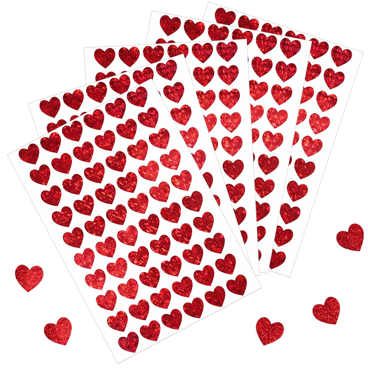 600 Pcs Red Heart Stickers, Sm - Glitter Vinyl Roll incelemesi ve fiyatı