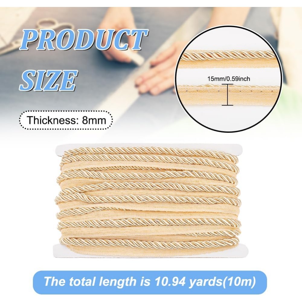11 Yards Twisted Lip Cord Trim - Cord Trim Twisted incelemesi ve fiyatı