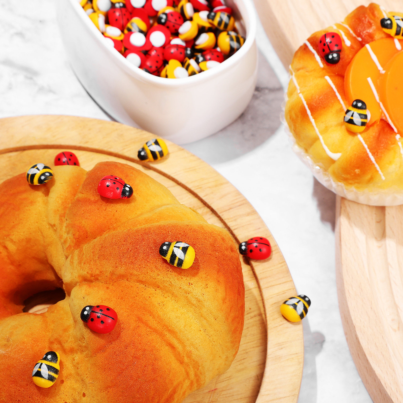 400Pcs Wooden Bee Ladybug Stic - Craft Embellishments incelemesi ve fiyatı