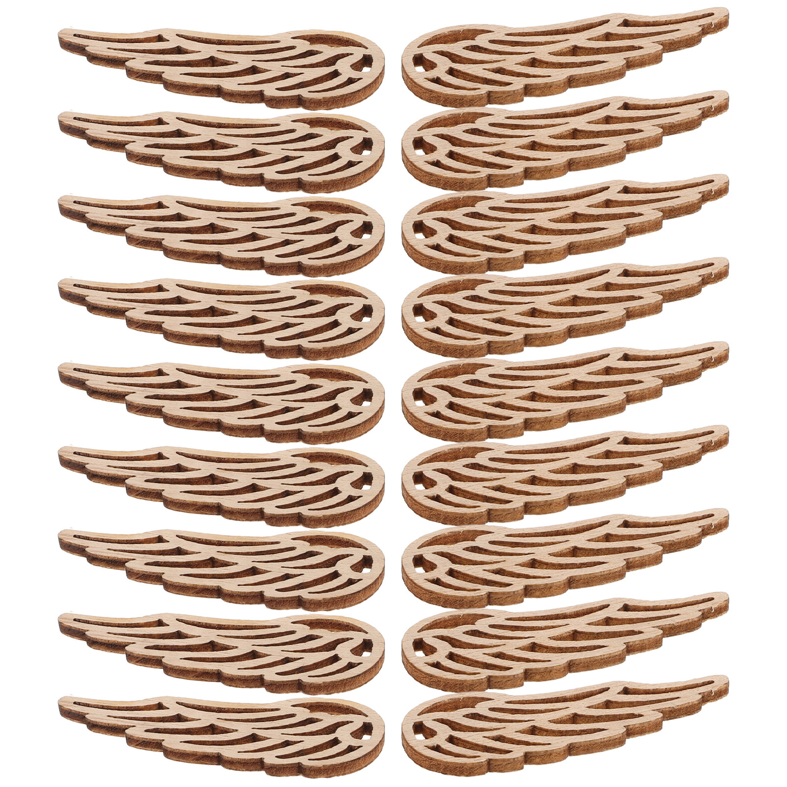 50Pcs Natural Wood Angel Wings - Christmas Craft Embellishment incelemesi ve fiyatı