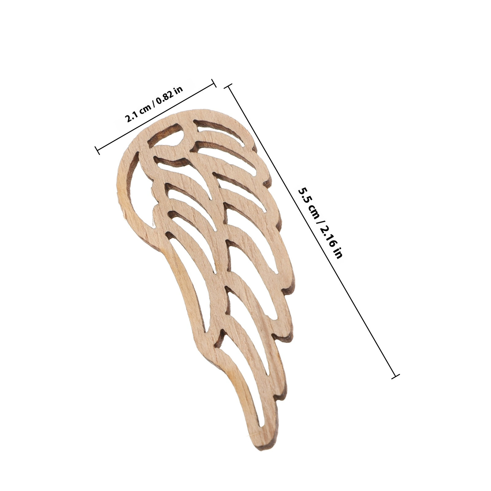 50Pcs Natural Wood Angel Wings - Christmas Craft Embellishment incelemesi ve fiyatı