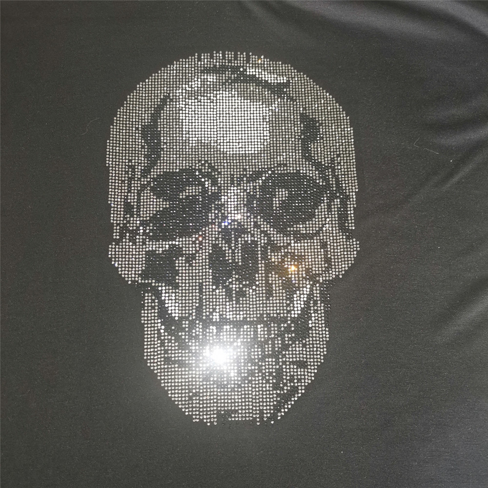 Skull Patch,Iron On Transfers  - Hotfix Rhinestone Sheet incelemesi ve fiyatı
