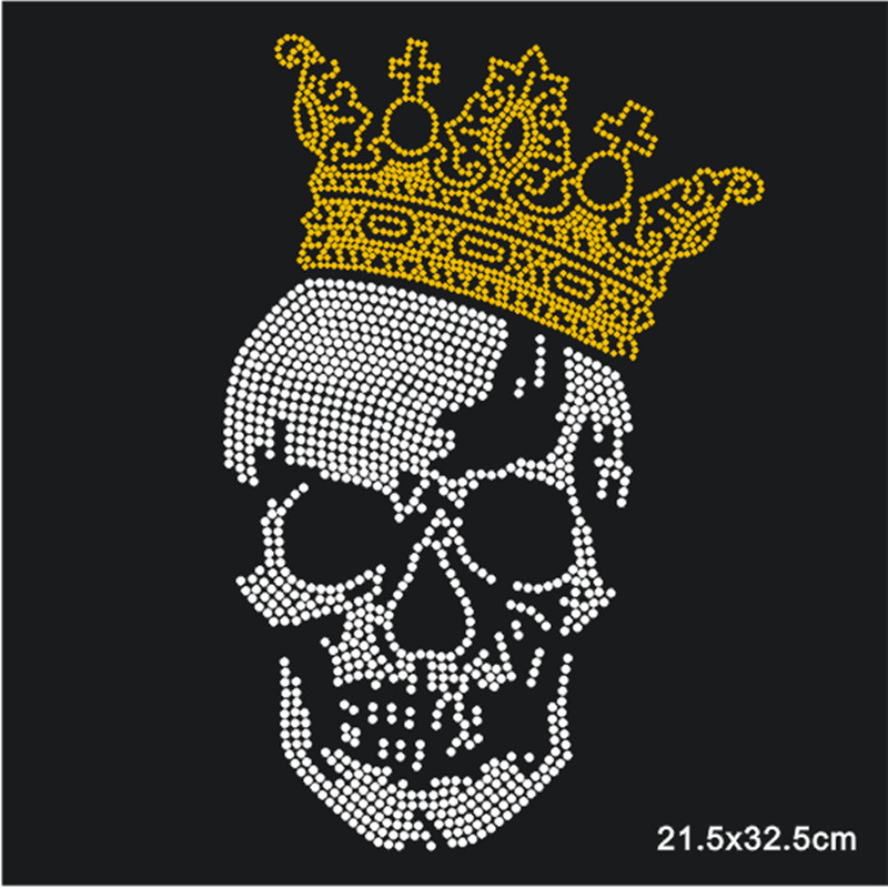 Skull Patch,Iron On Transfers  - Hotfix Rhinestone Sheet incelemesi ve fiyatı