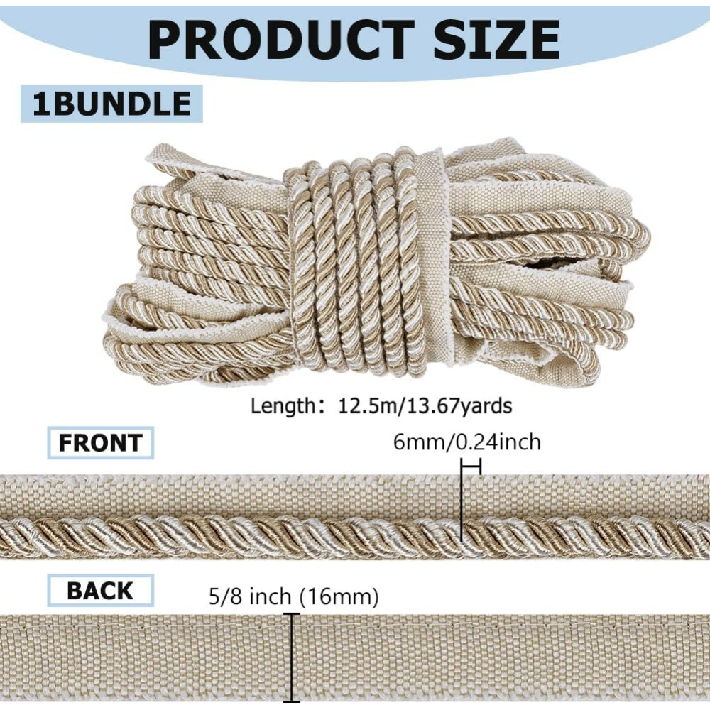 13.7 Yards Twisted Lip Cord Tr - Cord Trim Twisted incelemesi ve fiyatı