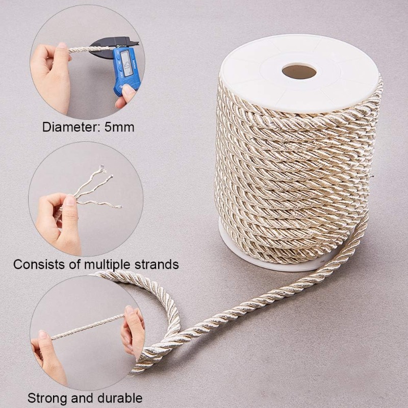 About 50 Feet Craft Nylon Rope - Cord Trim Twisted incelemesi ve fiyatı